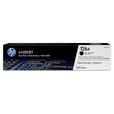 HP 126A Black Dual Pack LaserJet Toner Cartridge
