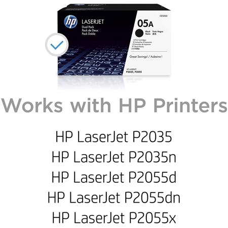 HP CE505D 05A Dual Pack LaserJet Black Family