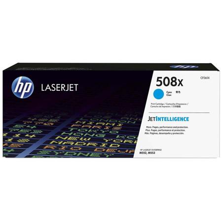 HP 508X High Yield Toner Cartridge (OEM) for LaserJet M552 Printer, Cyan
