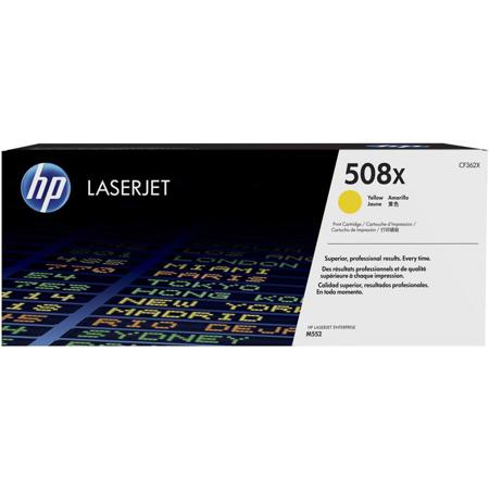 HP 508X High Yield Toner Cartridge (OEM) for LaserJet M552 Printer, Yellow