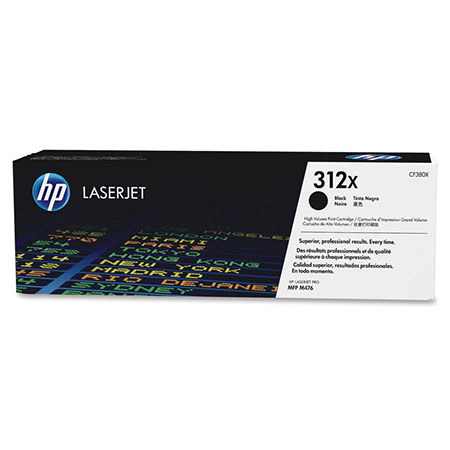 HP CF380X 312X High Yield Original LaserJet Toner Cartridge, Black