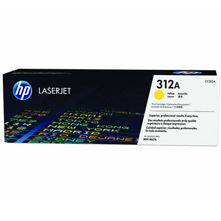 HP CF382A 312A Original LaserJet Toner Cartridge, Yellow