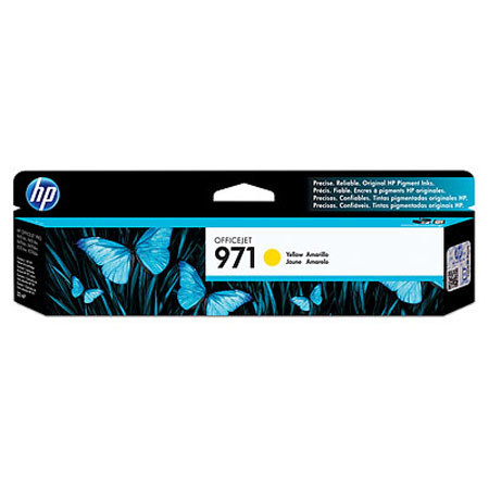 HP 971 Yellow Officejet Ink Cartridge, 2500 Pages