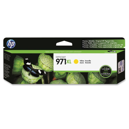 HP 971XL Yellow Officejet Ink Cartridge, 6600 Pages