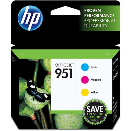 HP 951 Officejet Cyan/Magenta/Yellow Ink Cartridge Combo Pack