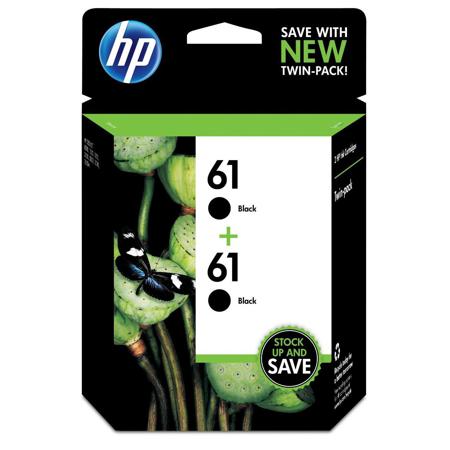 HP 61 Black Original Ink Cartridge, Pack of 2