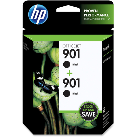 HP 901 Black Original Ink Cartridge, Pack of 2