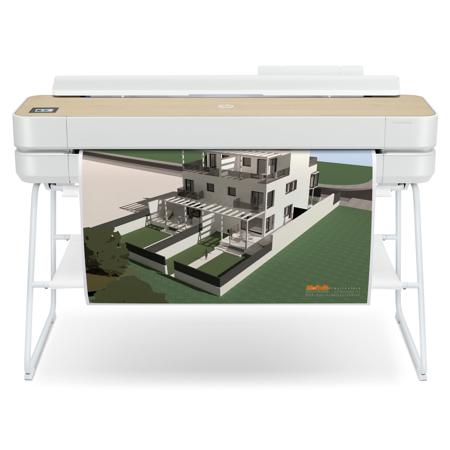 HP DesignJet Studio Printer, 36" Color Inkjet, Wood Design with Paper Roll