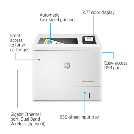 HP Color LaserJet Enterprise M554dn Wireless Duplex Color Laser