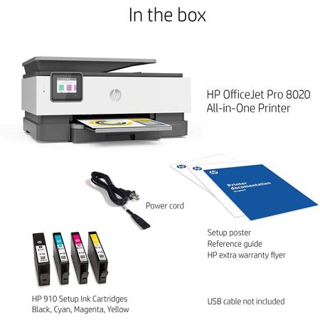 HP OfficeJet Pro 8020 Wireless All-In-One Color Inkjet Printer