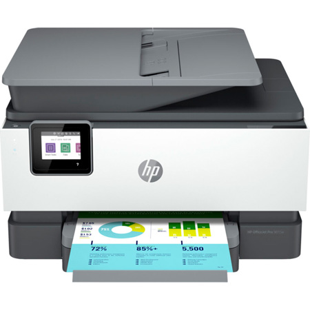 HP OfficeJet Pro 9015e Wireless Duplex All-In-One Color Thermal Inkjet Printer, 18ppm Black/Color, S/N: TH3957700B