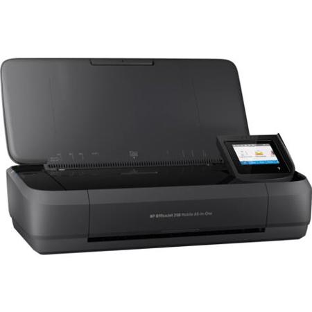 HP OfficeJet 250 Mobile Portable Wireless All-in-One Thermal Inkjet Printer, Up to 10 ppm Black / Up to 7 ppm Color Speed, Up to 1200x1200 dpi Black / Up to 4800x1200 dpi Color, Up to 50 Sheet Standard Input Tray - Print, Copy, Scan