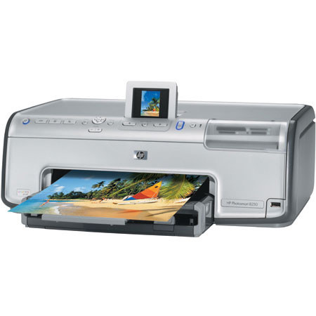 HP Photosmart 8250 6 Color 8.5x14" Photo Inkjet Printer with USB 2.0 Interface.