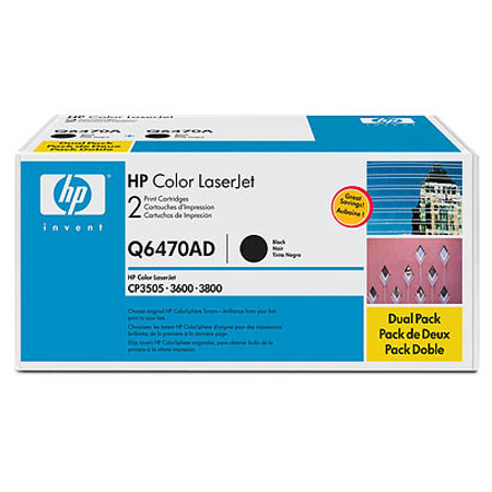 HP Q6470AD Dual Pack Black Toner Cartridge