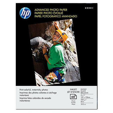 HP Advanced Glossy Photo Paper (5x7), 60 Sheets Q8690A - Adorama