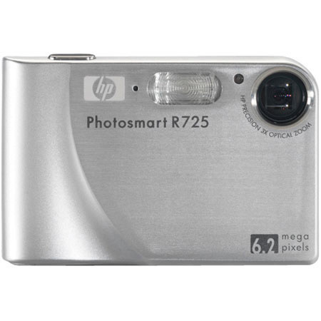 HP PhotoSmart R725 6.2mp Digital Camera with HP Instant Share, 3x Optical, 8x Digital Zoom, 2" LCD Screen