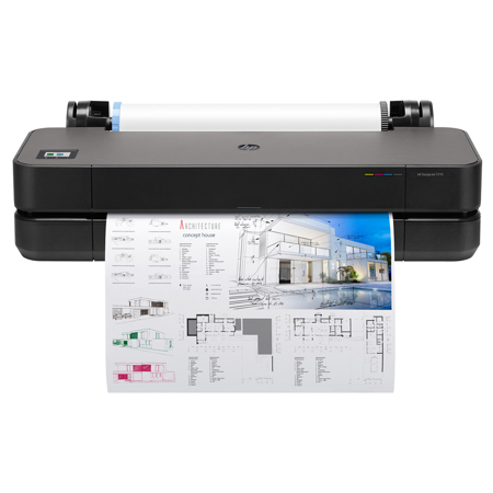 HP DesignJet T210 24" Wireless Large Format Color Thermal Inkjet Plotter Printer, 2025 Edition