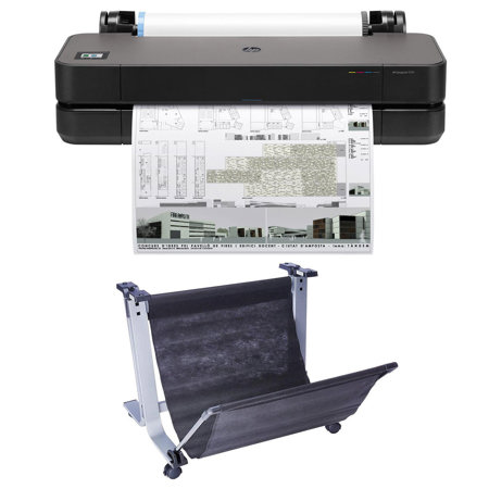 HP DesignJet T210 Large Format Printer, 24" Inkjet, Bundle w/T100/T500 24" Stand