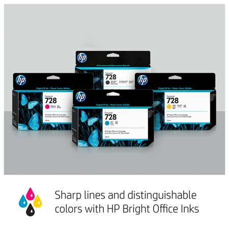 HP DesignJet T830 Large Format Printer, 24" Color Inkjet Plotter, Wireless, Multifunction