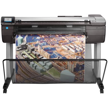 HP DesignJet T830 Large Format Printer, 36" Color Inkjet Plotter, Wireless, MFP
