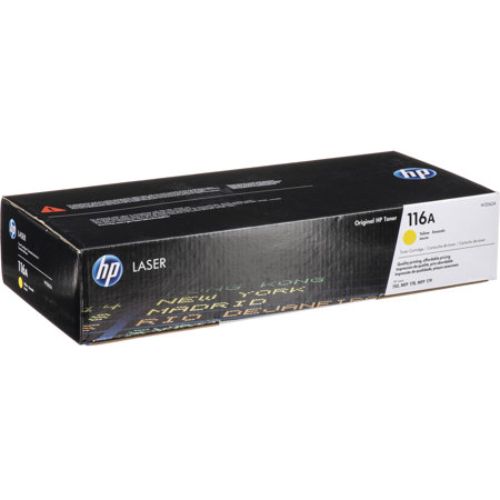 HP 116A Original Laser Toner Cartridge, 700 Pages Yield, Yellow