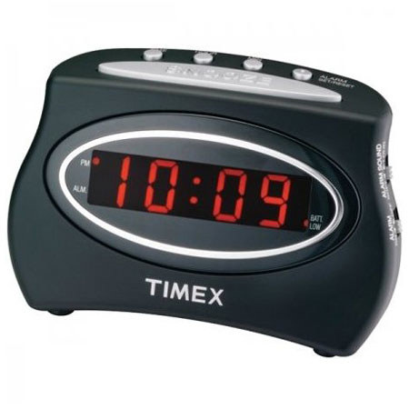 Timex T101B Extra Loud Led Alarm Clock, Black