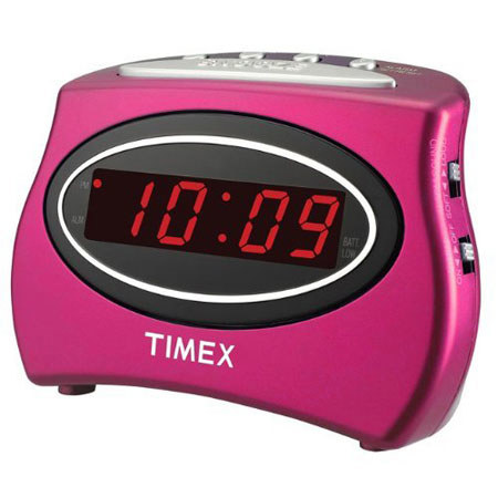 Timex T101NP Extra Loud LED Alarm Clock, Nano Pink