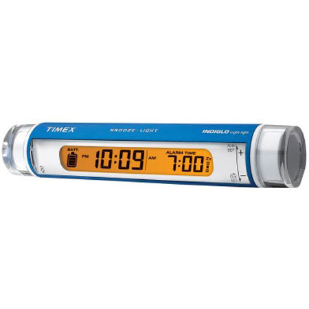 Timex T117L Portable Flashlight Alarm Clock, Blue
