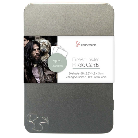 Hahnemuhle Agave FineArt InkJet Photo Cards, 290gsm, 4x6", White, 30 Sheets