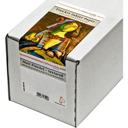 Hahnemuhle Matte Museum Etching, 100% Rag, Natural White Watercolor Inkjet Paper, 22.0 mil., 350 g/mA, 24"x39' Roll with 3" Core