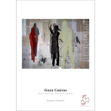 Hahnemuhle Goya Poly-Cotton Canvas, 340gsm, 60"x39' Roll, 2" Core, Satin Finish