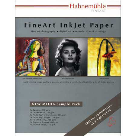 Hahnemuhle 8.5x11" Sampler Pack 7 Media, 14 Sheets