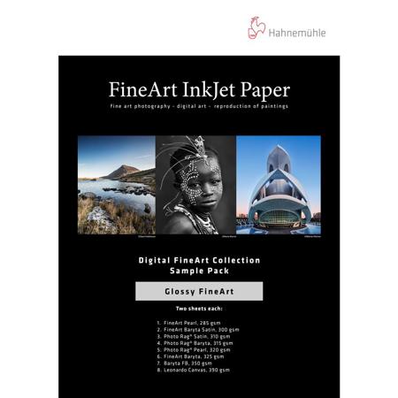 Hahnemuhle FineArt Glossy Paper Sample Pack (8.5x11"), 16 Sheets