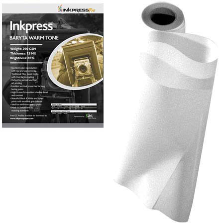 Inkpress BW2450 Pro Baryta Inkjet Paper, 24inx50ft Roll
