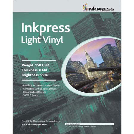 Inkpress Signage Media, Light Weight 8mil Vinyl Banner 17"x100' Roll