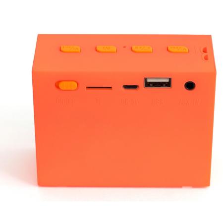 Ijoy The Minimal, Mini Wireless Bluetooth Stereo Speaker W/Led Light - Orange