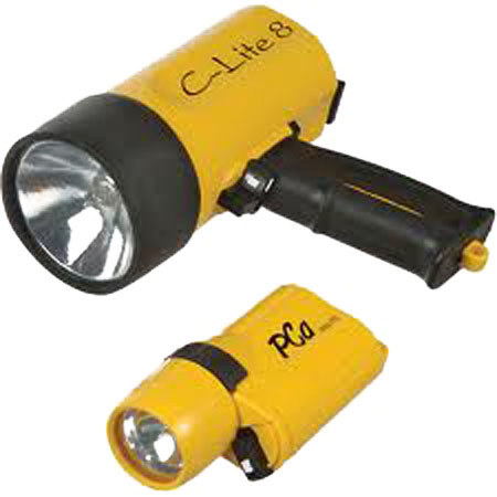 Ikelite C-Lite 8 Halogen LitePack with Batteries - Primary C-Lite 8, (14watt) & Backup PCa (7.2watt) - Yellow