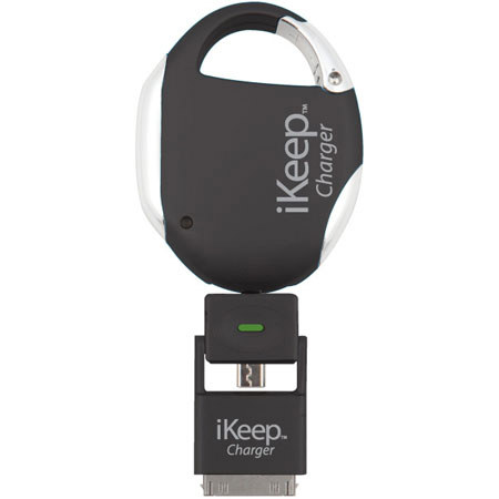 iKeep Charger, Universal Charger/Clip On Security Device F/iPhone - Black