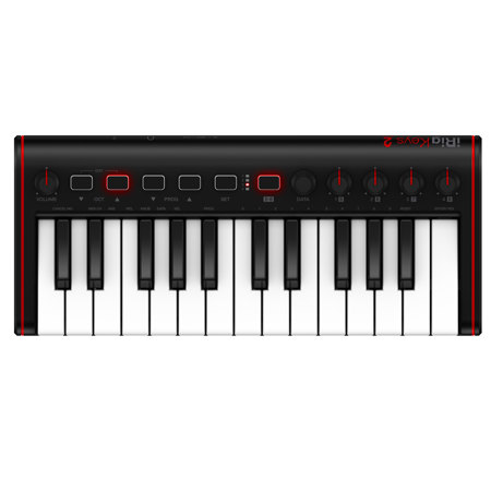 IK Multimedia iRig Keys 2 Mini USB 25 Mini-Key MIDI Keyboard Controller for iPhone, iPad & Mac/PC