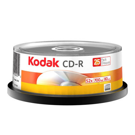 Kodak CD-R80 700MB/80 Mins, 52x Speed, 25 Pack Spindle