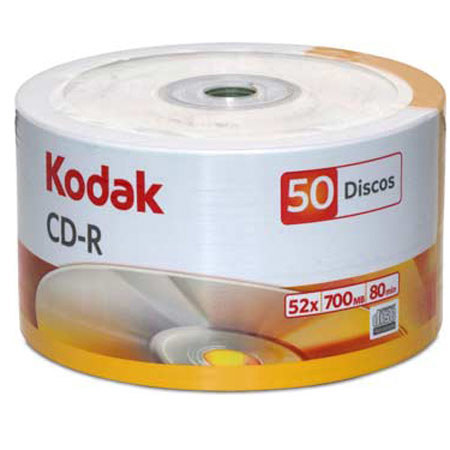Kodak CD-R 80 700MB / 80 Minutes 52X speed, 50 Pack - in Shrink Wrap Pack