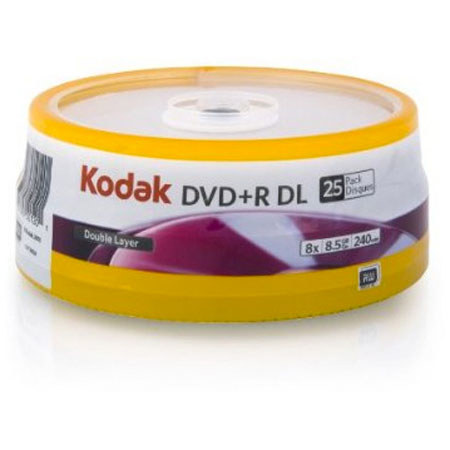 Kodak DVD+R Double Layer Write-Once Media 25-Pack Box