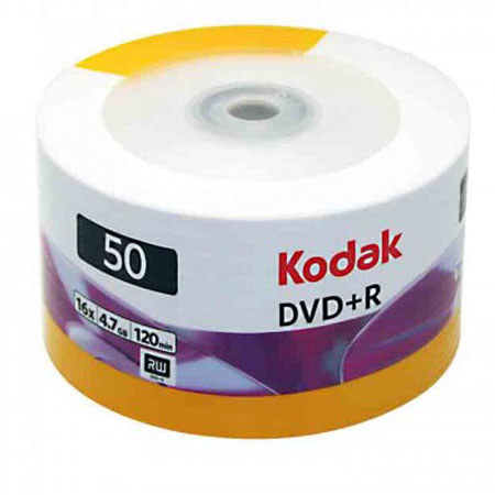 Kodak DVD-R 4.7GB/120 Minutes 8X Write-Once, 50 Pack - in Shrink Wrap Pack