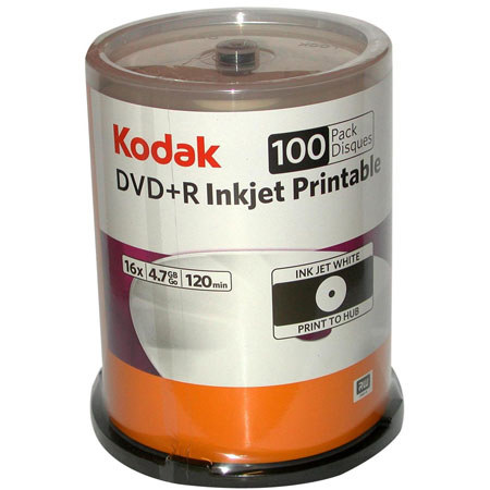 Kodak DVD+R 4.7GB/120 Mins Write-Once 100-Pack Spindle