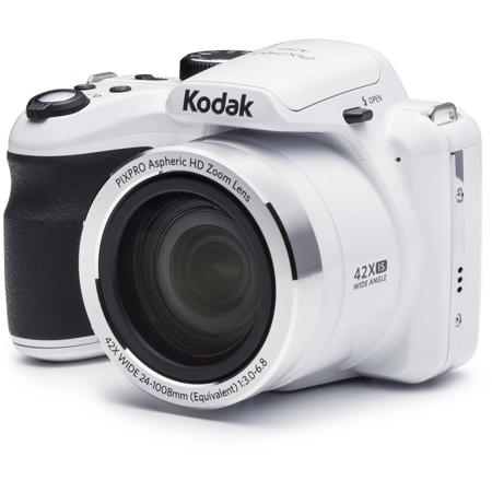 KODAK PIXPRO AZ421 16MP Digital Camera, 42x Optical Zoom, 720p HD Video, 180deg. Panorama Mode, Optical Image Stabilization, White