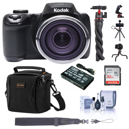 KODAK PIXPRO AZ527 20MP Bridge Astro Zoom Digital Camera, Black W/Essentials Kit