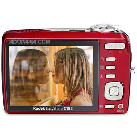 Kodak C182 8194680 12 MP Zoom Digital Camera, Red