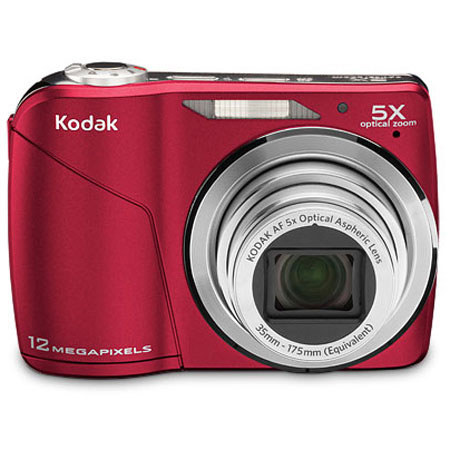 Kodak C190 12 Megapixel Zoom Digital Camera Kit, Red
