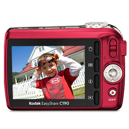 Kodak C182 1350768 12 MP Zoom Digital Camera, Red