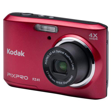 Kodak PixPro Friendly Zoom FZ41 Digital Camera, Red